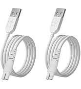 2 Pack USB Charging Cable for Water Flosser Portable Cordless Oral Irrigator Charger for Nicwell,...