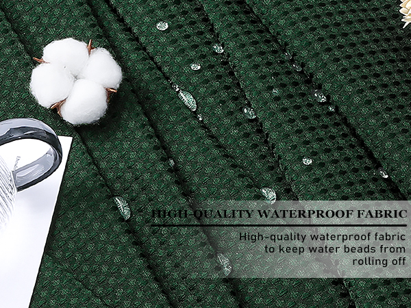 dark green fabric shower curtain