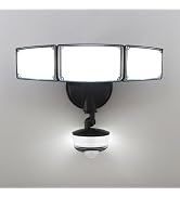 LUTEC 74W 8000 Lumen Motion Sensor Outdoor Lights, 5000K Daylight, IP65 Waterproof Flood Lights O...