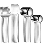 PEIRONG 24 Pcs Silverware Set for 6,Stainless Steel Cutlery Flatware Set, Durable Eating Utensils...