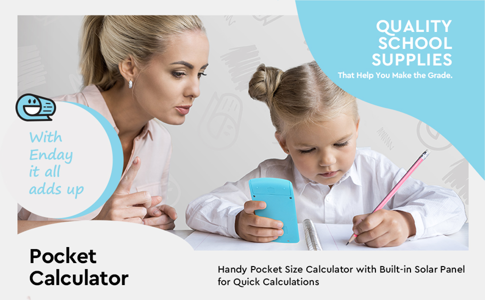 Basic Small calculator Solar and Battery Operated