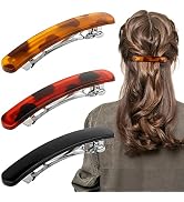 ATODEN Hair Barrettes for Women 3Pcs Tortoise Shell Hair Clips Claw Clips 3.54'' Retro Barrettes ...