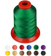 1000 Meters FIVEIZERO Extra Strong Upholstery Thread,Green Bonded Nylon Thread for Denim Leather,...