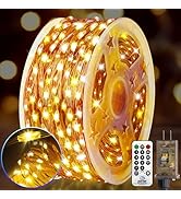 KNONEW 400FT Outdoor Christmas Fairy Lights Plug in,1200 LED String Lights Outdoor Waterproof 8 M...