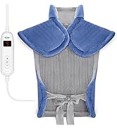 Heating Pad for Back Pain Relief, 24"x33" Weighted Heating Pad for Neck and Shoulder, Back Heatin...