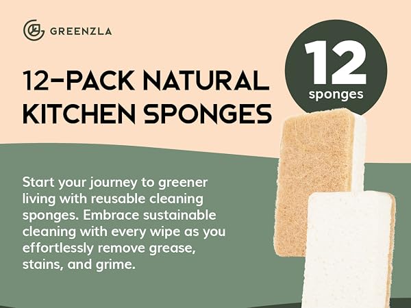Greenzla natural sponges for dishes, sponges kitchen, dish sponge, kitchen sponges, dish scrubber