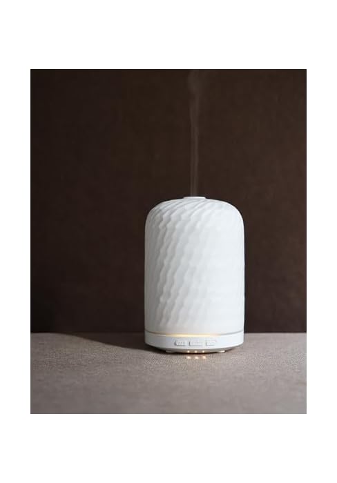 Essential Oil Diffuser - 2.4MHz Ultrasonic Ceramic Diffuser with Pulse/Continuous Mist & Night Li...