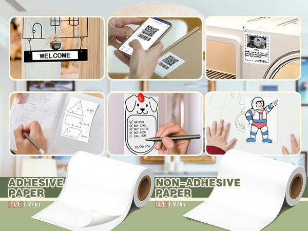 Portable Mini Bluetooth Label Maker with 6 Rolls of Different Tape