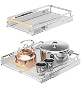 SANNO Expandable Pull Out Cabinet Shelf, Heavy Duty Under Sink Slide Out Cabinet Organizer, Pots ...