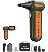 Powerful 2-in-1 Compressed Air Duster & Handheld Car Vacuum Cleaner with LED Light & 4-Gear Adjus...