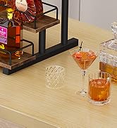 Homode Liquor Bottle Display Shelf, Coffee Syrup Rack Organizer, 3 Tier Wine Rack Countertop, Hom...