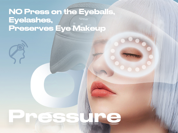 3D sleep mask with bluetooth headphones White Noise