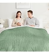 FVERWAG King Size Heated Blanket Dual Control for Bed, ETL Certified, Green | 100"x90" Washable H...