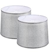 PATIKIL Lamp shades for Table Lamps Set of 2, 11.4" Top x 12.6" Bottom x 9.8" High Drum Lamp shad...