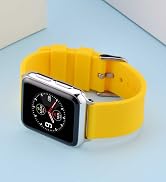 apple watch series 5 yellow silicone band for apple watch series 5 watch band for all apple watch series 5