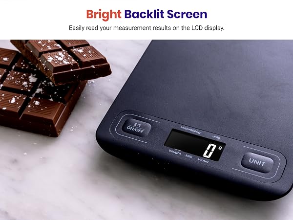 Bright LCD screen makes it easy to read.