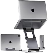Ergonomic Laptop Stand for Desk, Adjustable Height up to 20", Laptop Riser Computer Pulpit Stand ...