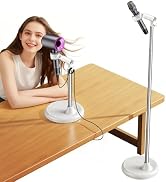 Blissfuhue Hands Free Adjustable Hair Dryer Stand, 17-51in Height & 360° Swivel, for Countertop a...