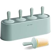 Popsicle Mold Set 4 Pieces Homemade Silicone Popsicle Maker Easy Release Ice Cream Molds Reusable...
