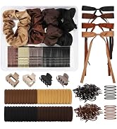 860Pcs Hair Accessories for Woman, Bow Hair Clips Hair Scrunchies Bobby Pins Claw Hair Clips Seam...