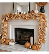 Fall Decorations for Home - 2 Pack 6Ft Artificial Berry Cypress Leaves Fall Garland - Fall Decor ...