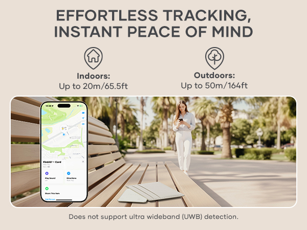 Satechi FindAll Wallet Card with FindMy, Wallet Tracker, Left Behind Notification, Sound Alert