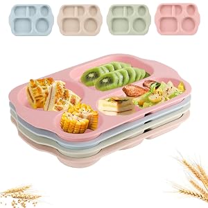 Unbreakable Divided Plates for Kids Adults