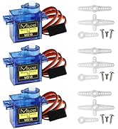 Sg90 9g Micro Servo Motor, Miuzei Mini Small Servos Motor Kit Metal Gear for Arduino RC Car Airpl...