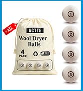 ACTTE Sheep Wool Dryer Balls 4 Pack XXL