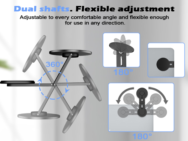 Dual shafts.Flexible adiustment