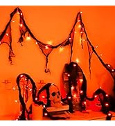 Halloween Decorations String Lights Indoor Battery Operated Powered, 30LED Orange Fairy Lights Ti...