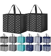 Fabtotes 14 Pack Reusable Grocery Bags 35L Large Capacity Shopping Bags Heavy Duty Reusable Bags ...