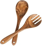 MYRAINBOW Salad Tongs, Wooden Spoons, Salad Tongs for Serving, 10-inch Serving Utensils Set Salad...