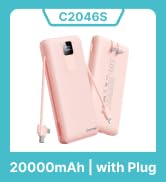 charmast 20000mAh Portable Charger with Built-in Cables and AC Wall Plug | 20W Fast Charging Powe...