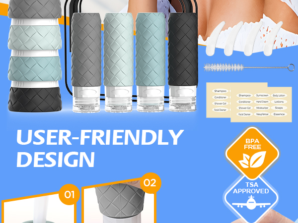 16 Pack Travel Bottles for Toiletries