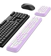 MEKASS Keyboard Wrist Rest, Ergonomic Wrist Pad, Soft Memory Foam Keyboard Hand Rest with Non-Sli...