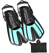 Diving fins Snorkeling Gear for Adults Snorkel fins ,Swim fins Open, Adjustable, Men, Women, Chil...