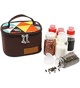 DZRZVD Camping Seasoning Jar Set,Outdoor Spice Kit,Portable Spice Condiment Dispenser for Picnic ...