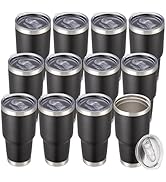 Cool Yoleb 30 oz Tumbler with Lid Stainless Steel Tumblers Bulk Vacuum Insulated Cup Reusable Pow...