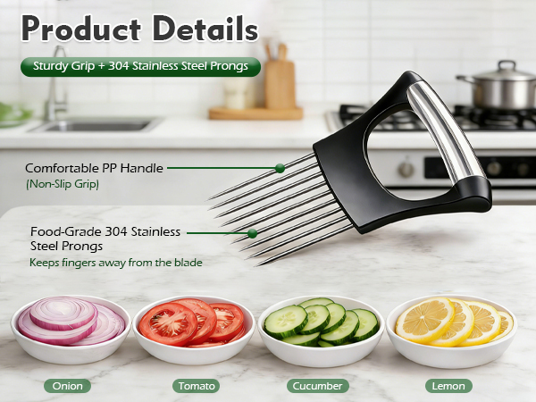 Sturdy Grip + 304 Stainless Steel Prongs