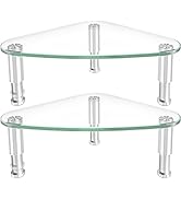 2 Pack Computer Monitor Riser | Triangle Desktop Universal Corner Stand for Computer Monitor & La...