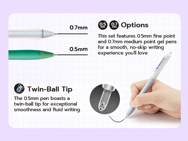 0.5 0.7 gel pen
