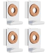 Mikikit 4pcs Heavy Duty Mirror Fixing Clips for Frameless Mirrors Secure Wall Mounting Kit Screws...