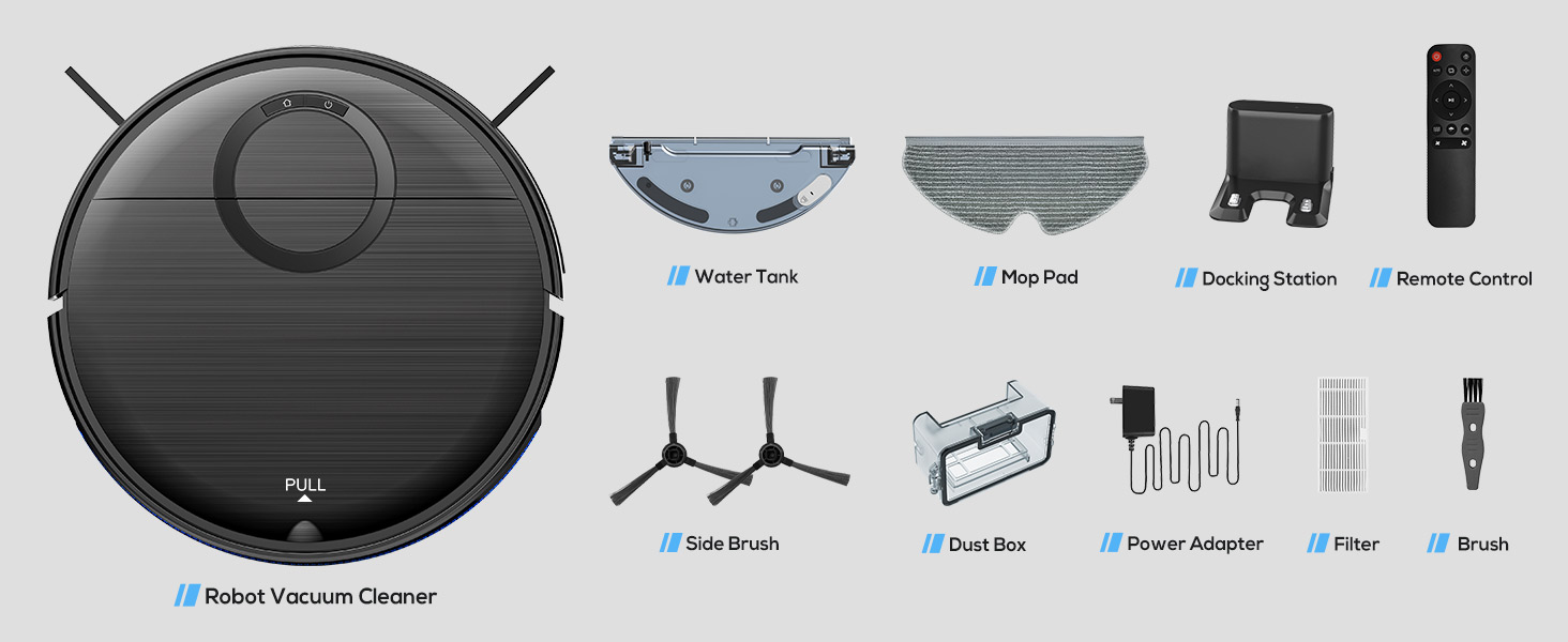 (blue)robot vacuum T7S Accessories - PC