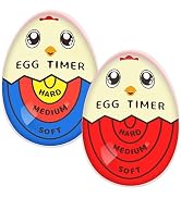 Lasubst Egg Timer that Goes in Water for Soft Medium Hard Boiled Eggs, 1 Red 1 Tricolor