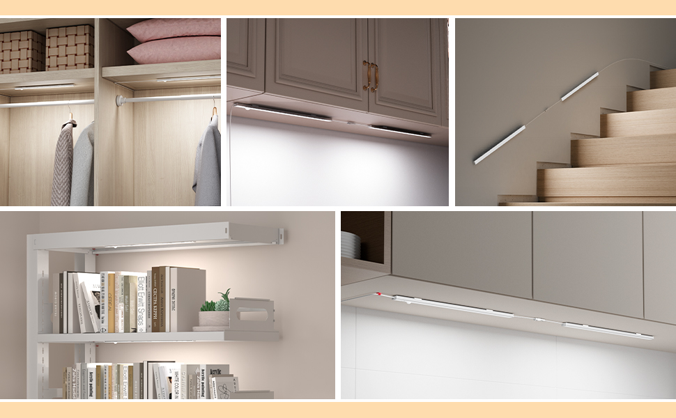 Motion Sensor Under Cabinet Light for Kitchen, Closet, Cabinet