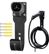 MECMO Tesla Charger Holder - Wall Mount Dock & J-Hook for Model 3/Y/X/S, Heavy Duty Steel EV Char...