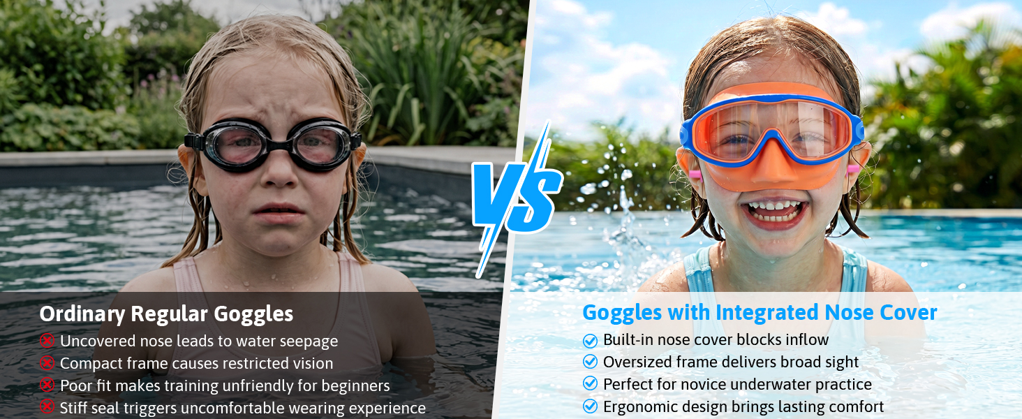goggles with nose cover
