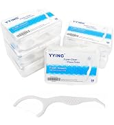 YYING Dental Floss Picks 300 Count Unscented Extra Strong Flosser Pick Tooth Picks Flossers, Port...