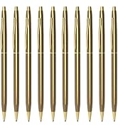 Cambond Ballpoint Pens Fancy Pens - Black Ink Bulk Pens 1.0 mm Medium Point Retractable Metal Pen...